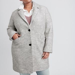 Grey Plus Size Coat